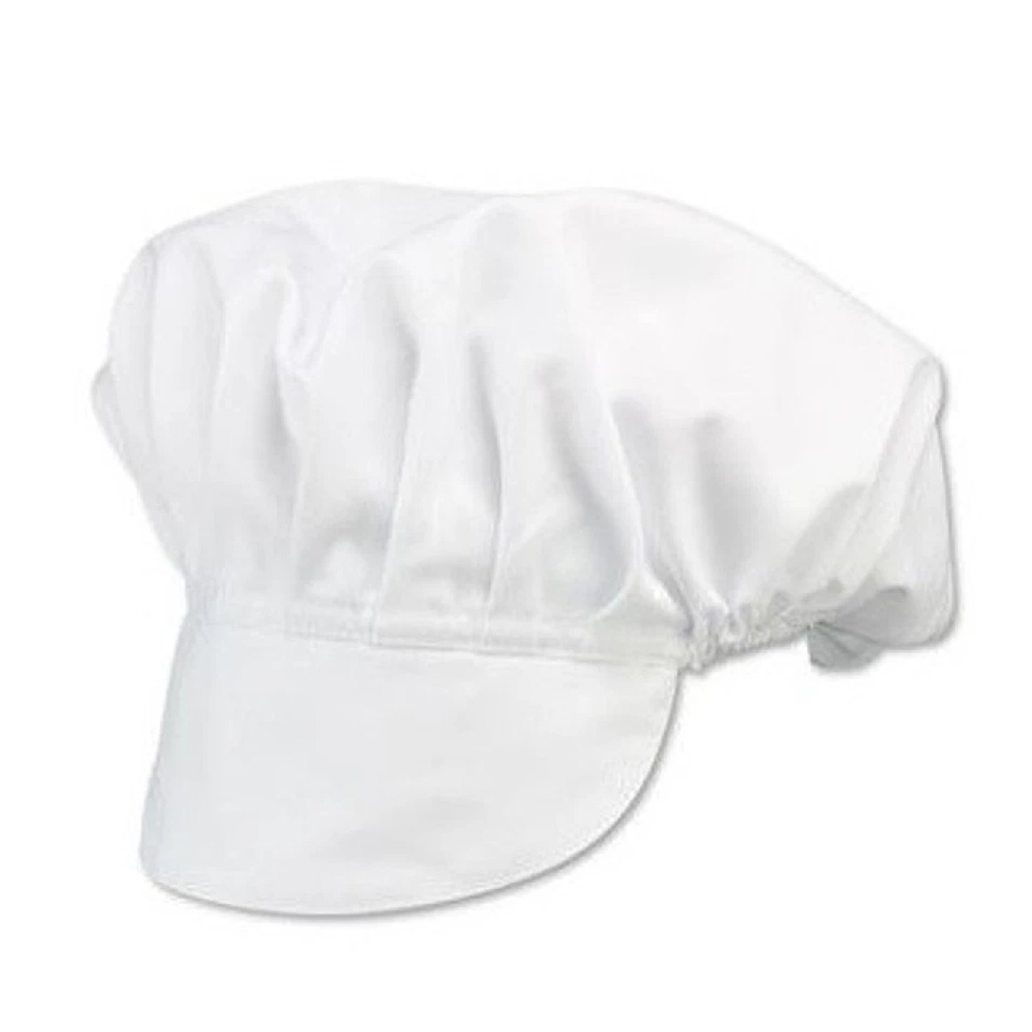 White chef's skull cap on a white background