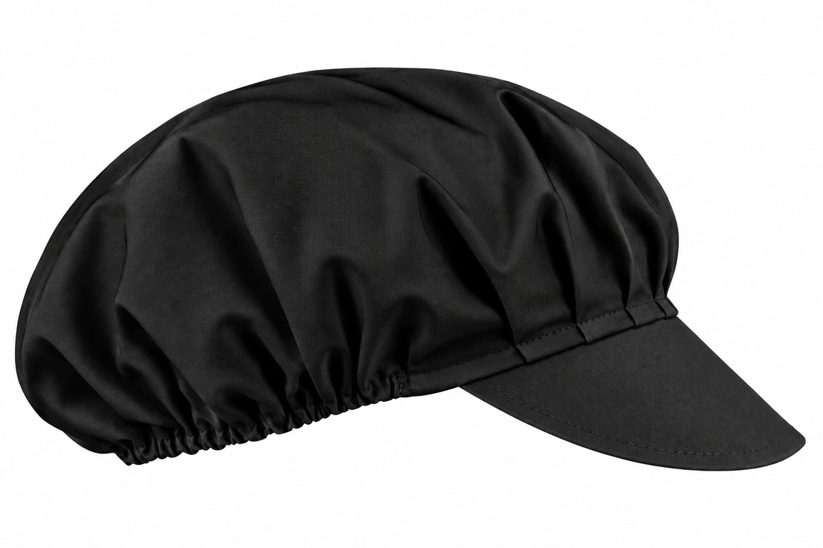 White or Black Peaked Chef Hat – Unisex Polycotton Kitchen Cap