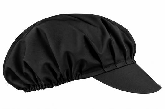 White or Black Peaked Chef Hat – Unisex Polycotton Kitchen Cap