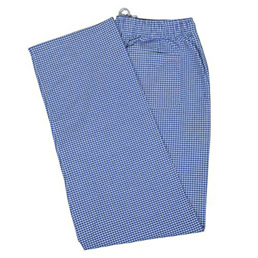 Unisex Cotton Check Chef Trousers with 3 Pockets