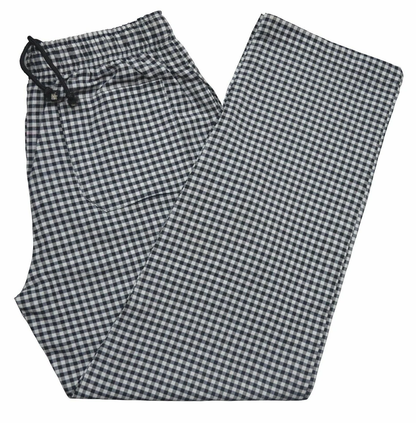 black & white gingham trouser fold view