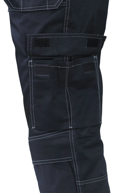 black cargo work trouser with holster  and multiple lower tool pockets
