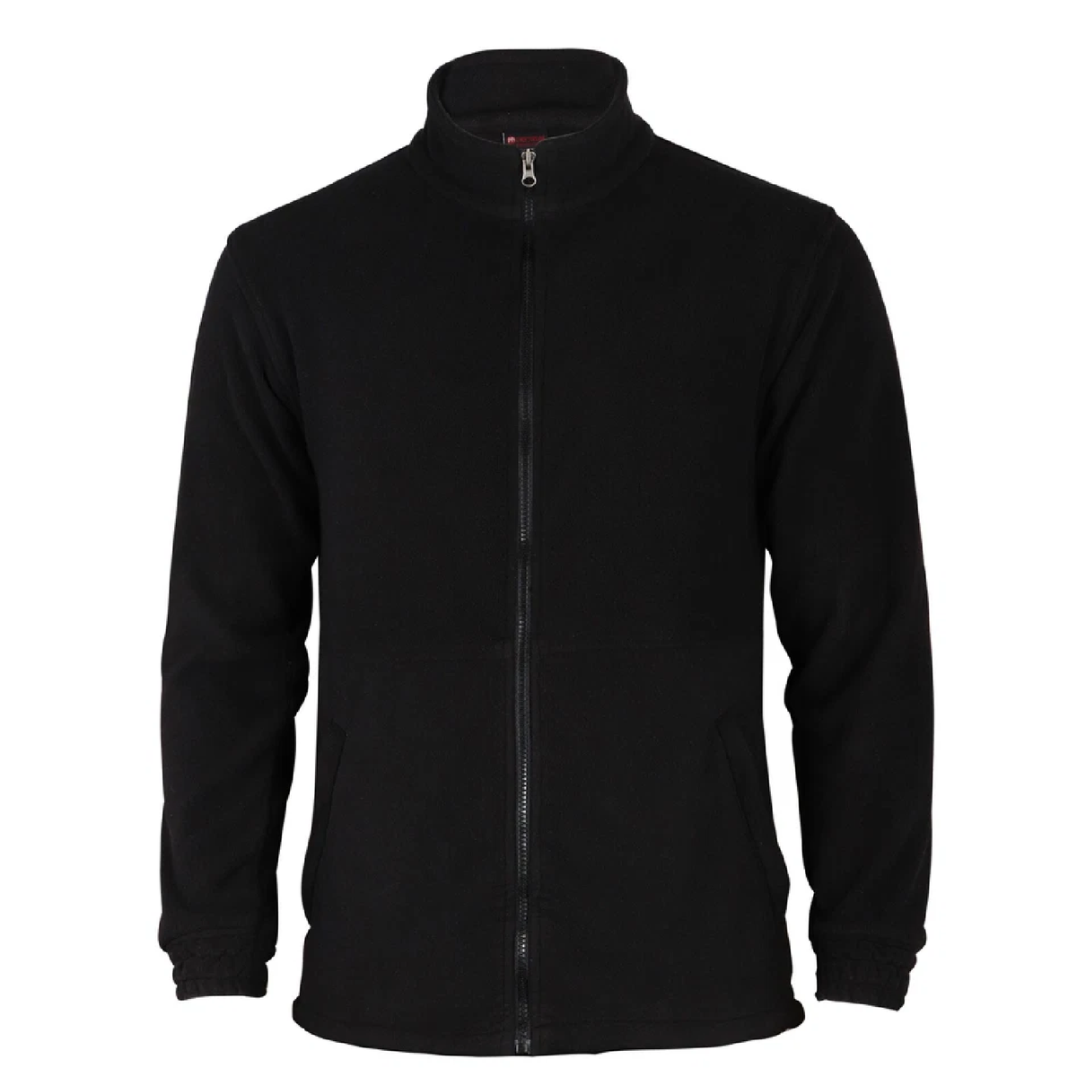 Black full-zip fleece jacket for warehouse and workwear