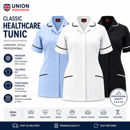 Healthcare Tunic for Nurses and Care Home Staff