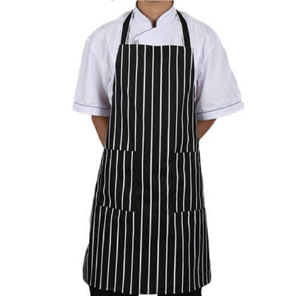 Striped Bib apron full view