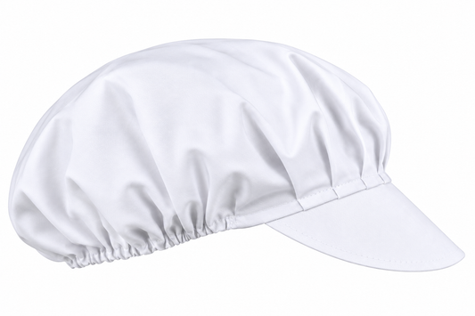 White or Black Peaked Chef Hat – Unisex Polycotton Kitchen Cap