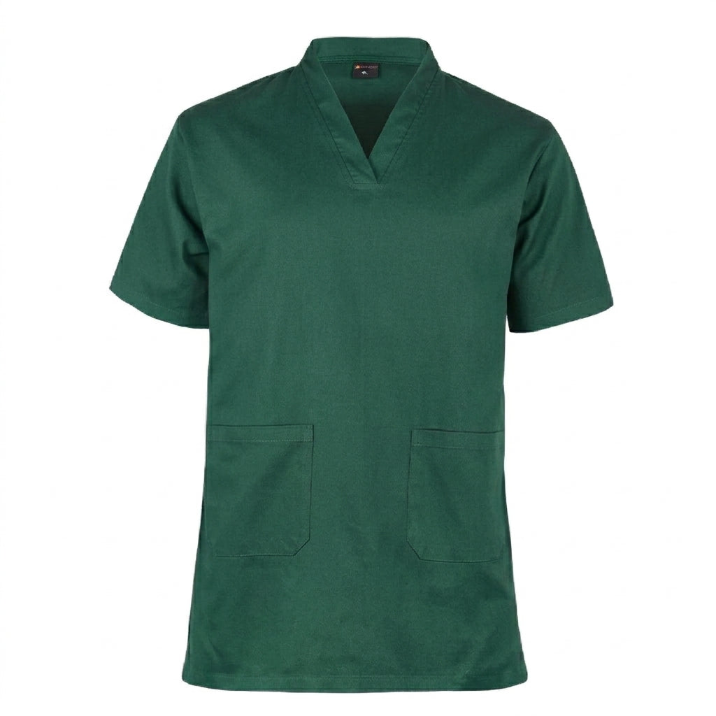 100% cotton medical scrub top tunic unisex short sleeve healthcare uniform