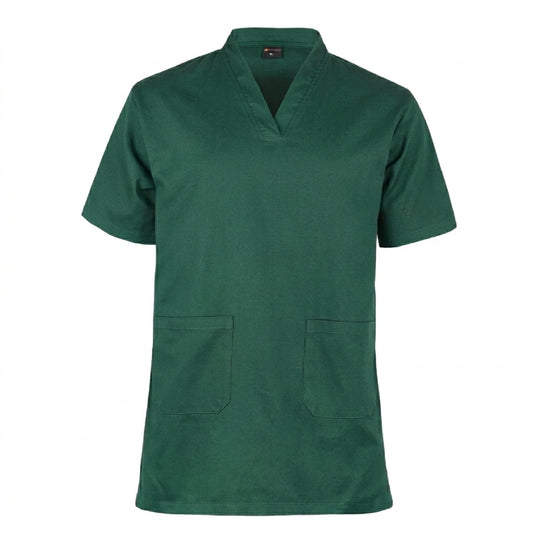 100% cotton medical scrub top tunic unisex short sleeve healthcare uniform