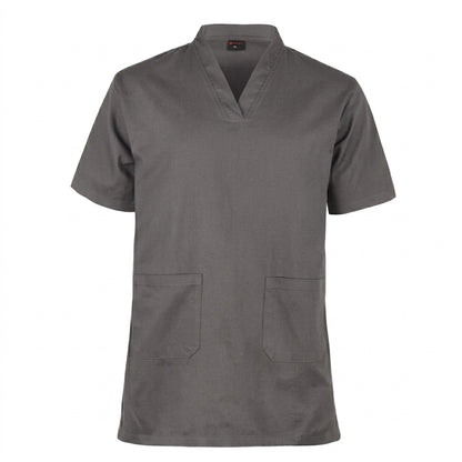 100% cotton medical scrub top tunic unisex short sleeve healthcare uniform