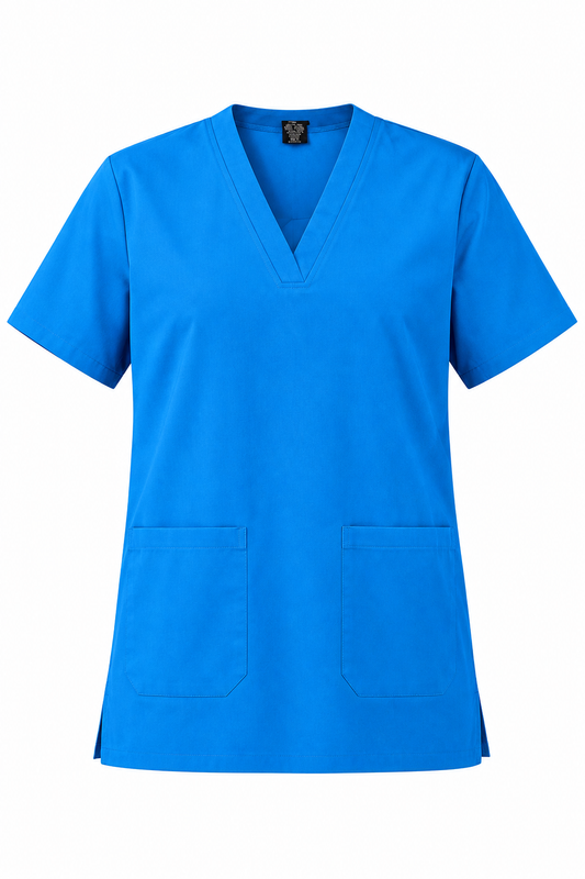 100% cotton medical scrub top tunic unisex short sleeve healthcare uniform
