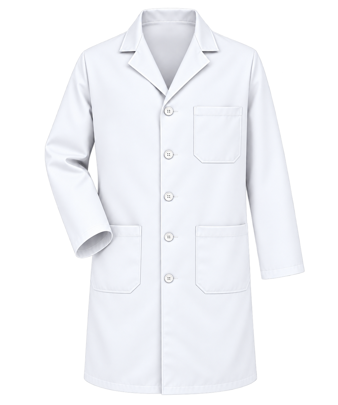 White butcher coat for meat preparation and food production staff