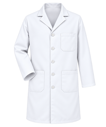 White butcher coat for meat preparation and food production staff